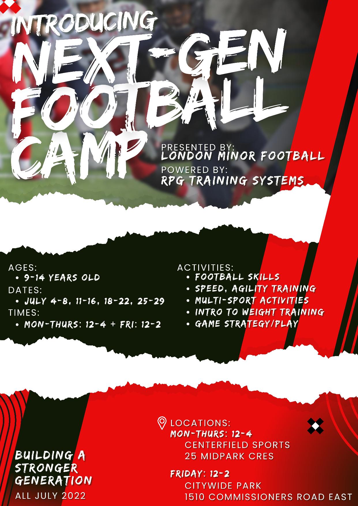 New Summer football Day Camp
